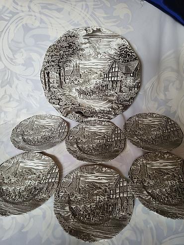 Ostali antikviteti: Engleski servis za poslastice Staffordshire iz 70ih. Engleski servis — 5