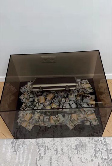 Sifarişlə jurnal masaları: Kvadrat masa, Açılmayan, Təkərsiz, Şüşə — 15