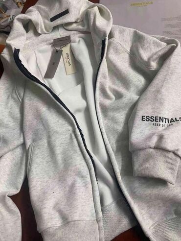 Рубашки: Essentials Fear of God Zip Hoodie yenidir, sadəcə ölçü uyğun