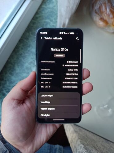 Samsung: Samsung Galaxy S10, 128 GB, rəng - Qara, Barmaq izi, Face ID