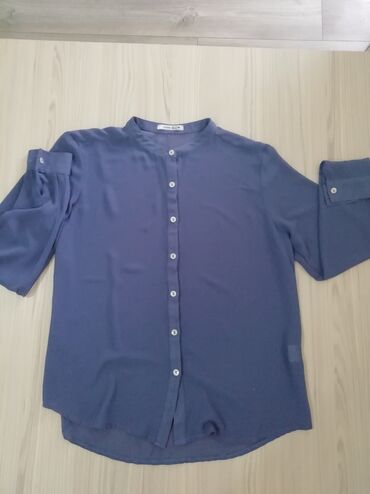 cipkane bluze: M (EU 38), Polyester, Single-colored, color - Light blue