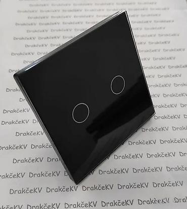 Prekidači: DUPLI PREKIDAČ NA DODIR TOUCH PREKIDAČ ZIDNI PREKIDAČ CRNI | *U — 1