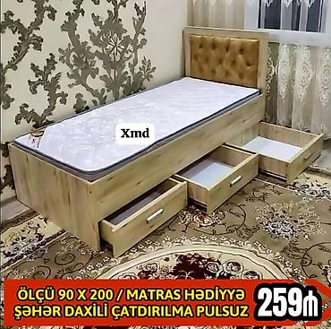 taxta pol: Yeni, Təknəfərlik çarpayı, Bazasız, Matras ilə, Siyirməli — 1