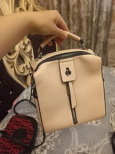 Bej rəngli qadın əl çantası/backpack - Material: yumşaq eko‑dəri lalafo.az -da Bej rəngli qadın əl çantası/backpack - Material: yumşaq eko‑dəri