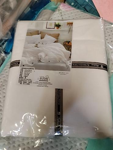 bed sheets: Комплект постельного белья “Baolaiwu Home”, белый, 100% хлопок (washed — 1