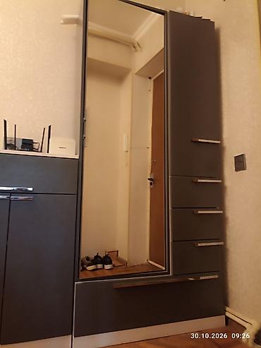 koridor üçün dolap: Dəhliz üçün modul mebel dəsti - Rəng: tünd boz fasadlar + ağ — 1