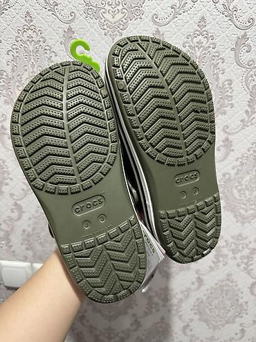 crocs оригинал: Crocs Bayaband Clog K, цвет khaki/olive. - Размер: J3 — 3