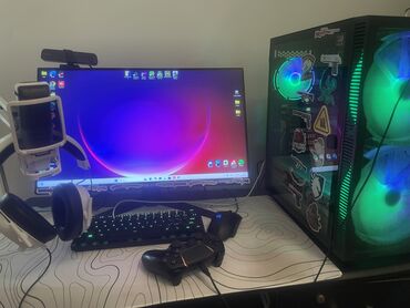 Masaüstü kompüterlər və iş stansiyaları: Satılır Mouse - Logitech G-402 Klaviş - Razer Huntsman mini Ekran -