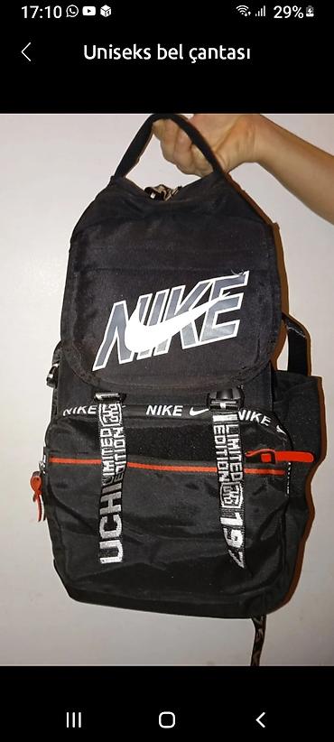 nike sumka: Uniseks bel/çiyin çantası Çoox az işlənib - Rəng: qara - Üst qapaqda — 1