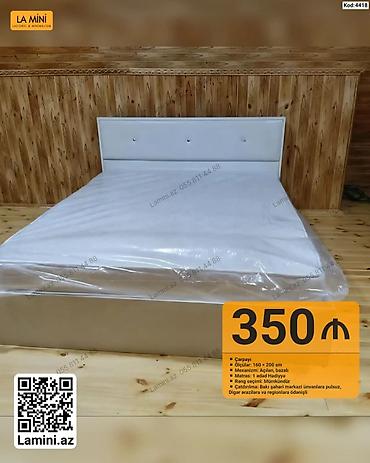 Ev üçün mebel: Çarpayı – kod 4418 - Ölçü: 160×200 sm - Mexanizm: açılan, bazalı - — 1