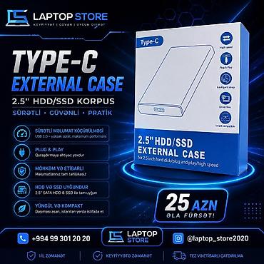 hdd 1tb: 💾 2.5" Type-C HDD/SSD External Case – Cəmi 25 AZN! Köhnə HDD və ya — 1