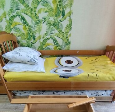 выкатная кровать: Детская деревянная кровать из 💯массива сосны, сделана на заказ