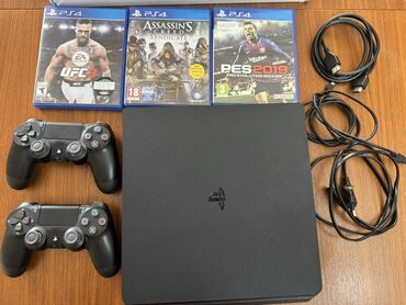 tap 4: Playstation 4 slim 500 gb 2ə dəd orginal pult 3ədəd oyun disk hədiyyə