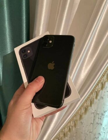 Apple iPhone: IPhone 11, 128 GB, Black Titanium, Zəmanət, Barmaq izi, Face ID