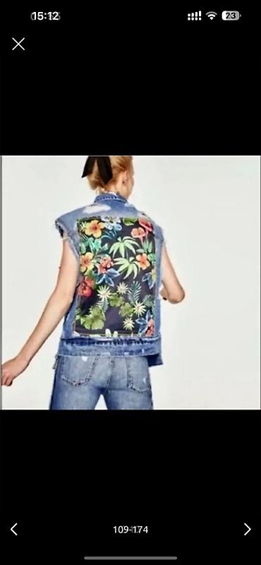 triko dest: Qadınlar üçün denim dəst – cins jilet və şalvar - Tərz — 2