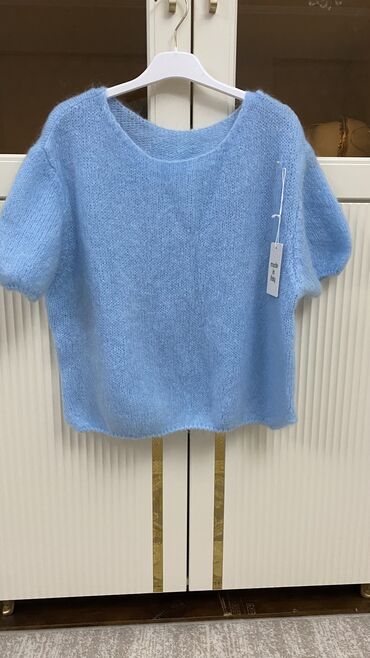 сине голубые свитера: Женский свитер, Оверсайз, Италия