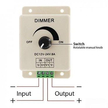 Ostali elektro materijali: DIMER ZA LED TRAKE 12-24V 8A POTENCIOMETAR 96W | *U ponudi i veliki — 3
