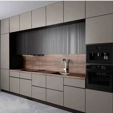 Sifarişlə mətbəx mebeli: Sifarişlə mətbəx dəsti, Özü çəkən petlələr, MDF, Kredit yoxdur, Pulsuz çatdırılma — 9