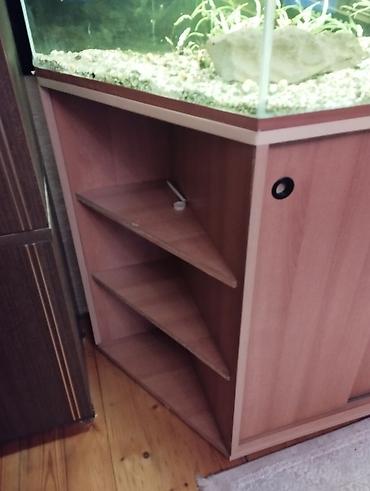 akvarium balaca: Böyük həcmli akvarium və alt dolabı - Şüşə akvarium: üç tərəfi — 2
