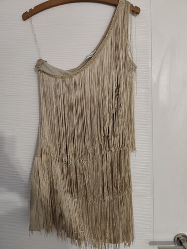 plave svečane haljine: M (EU 38), color - Beige, Cocktail, With the straps