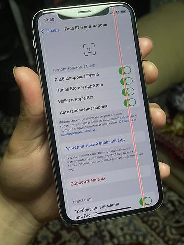 Apple iPhone: IPhone X, Б/у, 64 ГБ, Серебристый, Чехол, 73 % — 5