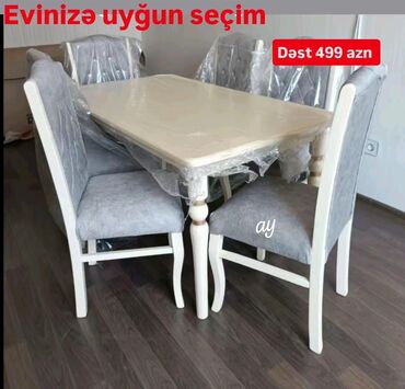 стеклянный стол: Для гостиной, Новый, 6 стульев
