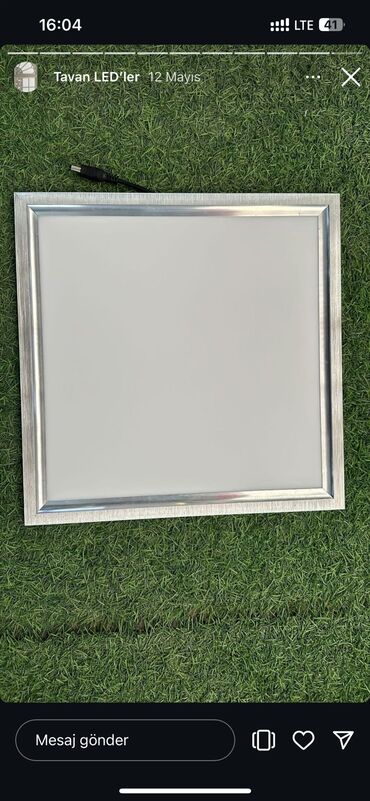Счетчики: Tavan LED panel işıq - Kvadrat formalı LED panel - Alüminium çərçivə