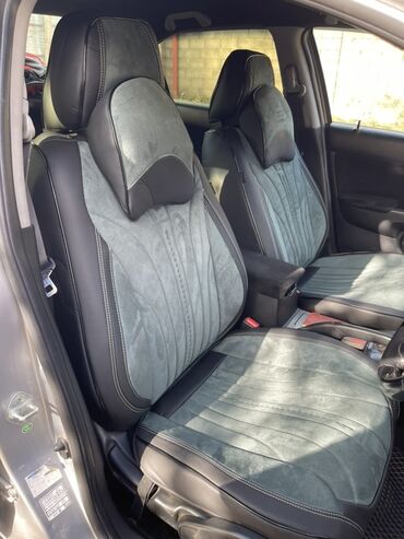 Чехлы и накидки на сиденья: Чехлы Экокожа, С подушкой, цвет - Серый, Honda — 4