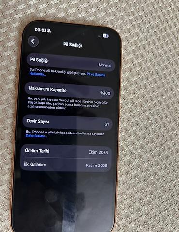 15 pro max dubay: IPhone 17 Pro, 256 GB, Narıncı, Zəmanət, Qırıq, Barmaq izi — 3
