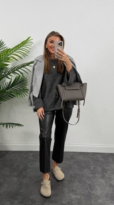 Футболки: Брюки, Mango, S (EU 36), цвет - Черный