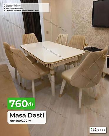 Məhsul: Masa Dəsti Ölçü: 90×160/200 sm Qiymət: 760 Xüsusiyyətlər