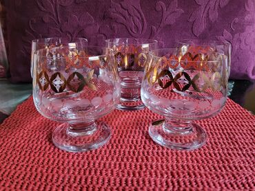 Čaše: Case nove kristal,Bohemija,za zestoko pice iz 50,60ih. Case jako — 11