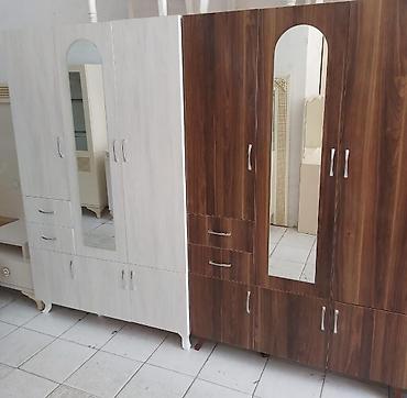 lovhe: Güzgülü 3 qapılı paltar şkafı - Model: 3qapılı, orta hissədə tam boy — 1