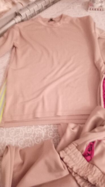 İdman geyimləri: Bej rəngli iki hissəli idman dəsti - Komplekt: uzunqol s6weatshirt və — 7