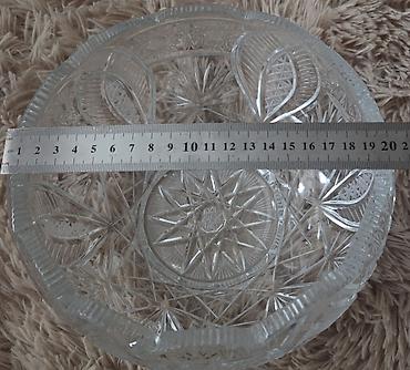 Qab-qacaq və mətbəx ləvazimatları: Xrustal meyvə qabı - Material: qalın xrustal - Dizayn: klassik oyma - — 4
