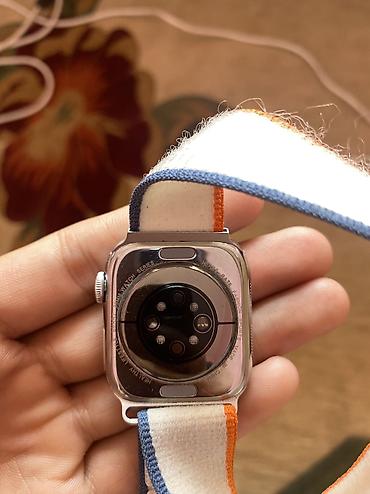 Башка акылдуу сааттар: Смарт-часы в стиле Apple Watch с прямоугольным дисплеем и сенсорным — 4