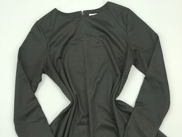 czarna sukienki z tiulowymi rękawami: Sukienka, L, stan - Dobry