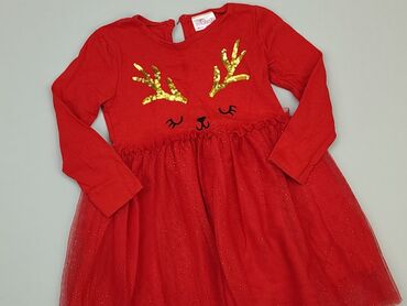 czerwona koronkowa sukienka: Sukienka, So cute, 1.5-2 lat, 86-92 cm, stan - Bardzo dobry