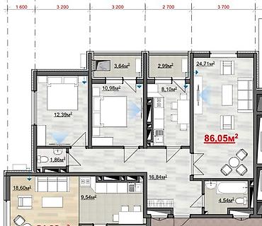 brk group: 3 комнаты, 87 м², Пишпек Элитка, 11 этаж, Евроремонт — 9