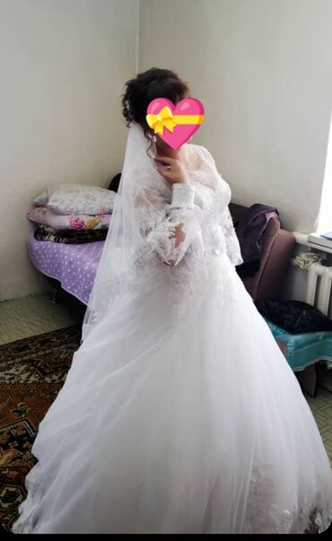 платье 46: Продам свадебное платье в отличном состоянии-надевала один