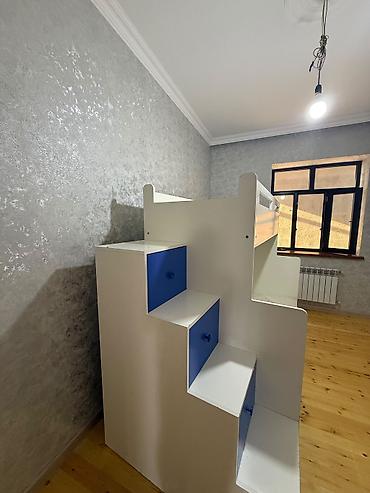 dosek matras: Uşaq üçün ikimərtəbəli çarpayı-dolab sistemi - Rəng: ağ-göy — 3