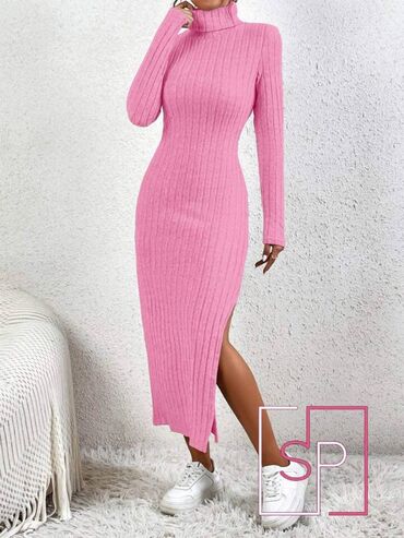 Haljine: One size, bоја - Roze, Oversize, Dugih rukava — 4