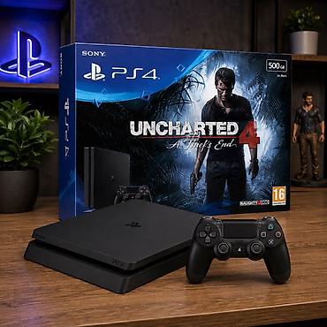 ps4 aksesuar: Sony PlayStation 4 Slim “Uncharted 4: A Thief’s End” bundle üzərimdə — 2