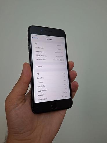 iphone 8 pus: IPhone 8 Plus, 64 GB, Qara, Barmaq izi, Simsiz şarj — 4