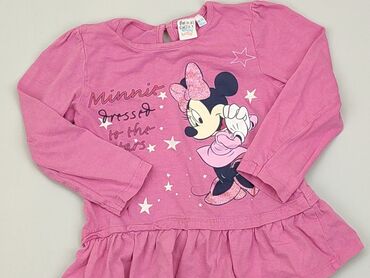 różowa bluzka w kwiaty: Bluzka, Disney, 1.5-2 lat, 86-92 cm, stan - Dobry