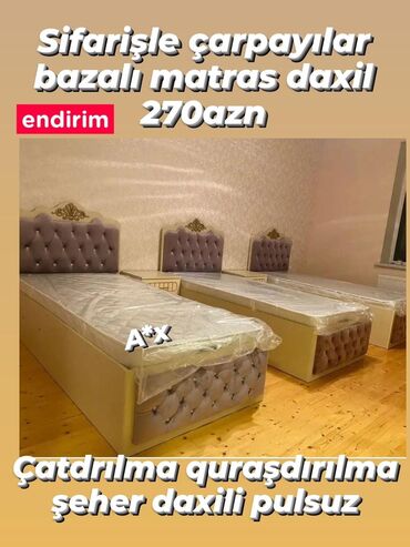 стенка кровать: Birnəfərlik, Bazalı, Pulsuz matras, Siyirməsiz