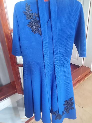 makaronka don: Gündəlik don, Midi, Mavi, 2XL — 1
