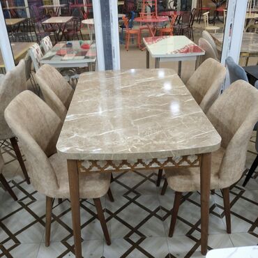 Masa və oturacaq dəstləri: Mətbəx üçün, Yeni, Açılan, Dördbucaq masa, 4 stul — 9