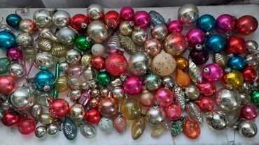 Ёлочные шары и украшения: Советские ёлочные игрушки стеклянные. Цена за штуку
