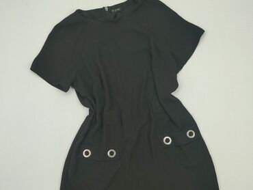 czarna sukienki z tiulowymi rękawami: Sukienka, XL, River Island, stan - Dobry